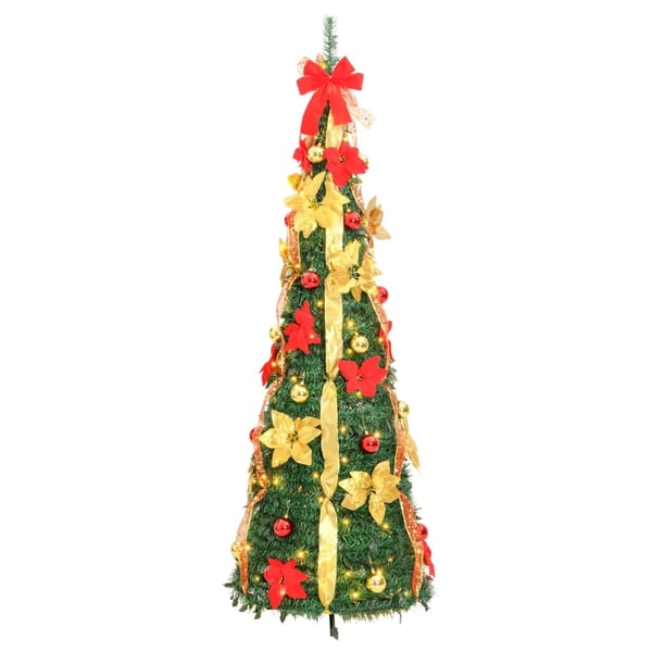 vidaXL Pop-up tekojoulukuusi 100 LED-valoa vihreä 150 cm
