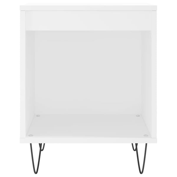 vidaXL sengeborde 2 stk. 40x35x50 cm konstrueret træ hvid