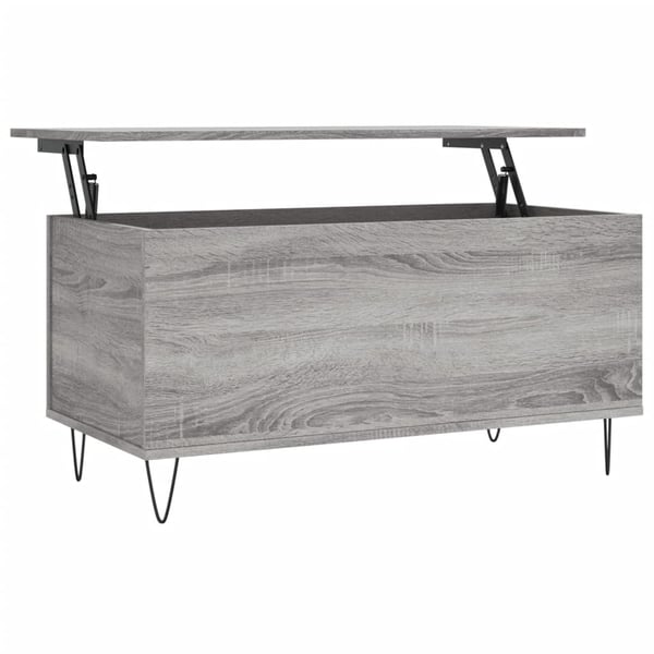 vidaXL Salongbord grå sonoma 90x44,5x45 cm konstruert tre