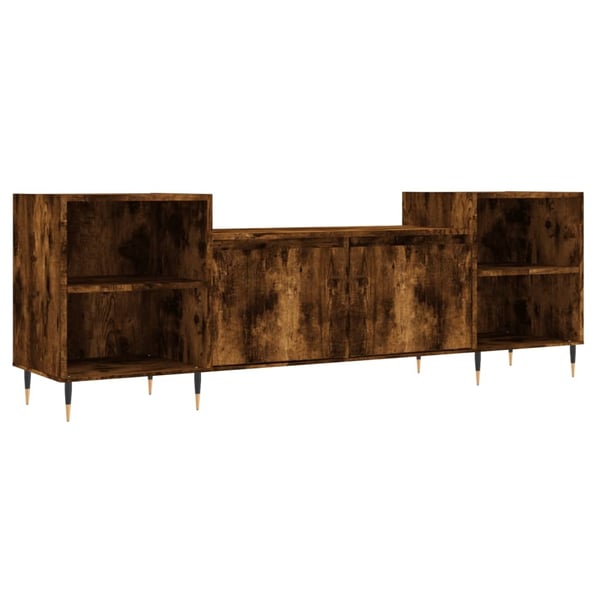 vidaXL TV-benk røkt eik 160x35x55 cm konstruert tre