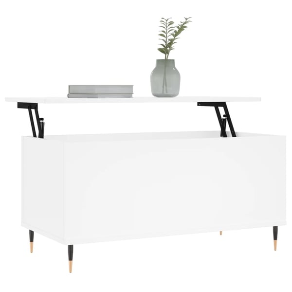 vidaXL Salongbord hvit 90x44,5x45 cm konstruert tre