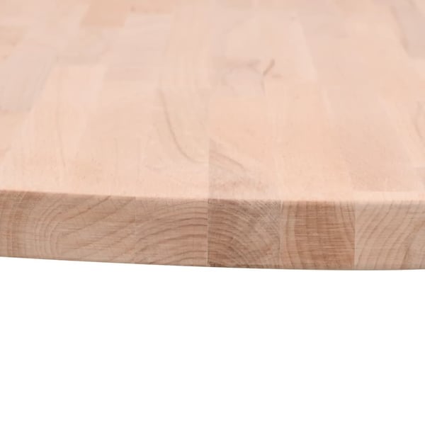 vidaXL Bordplate Ø40x4 cm rund heltre bøketre