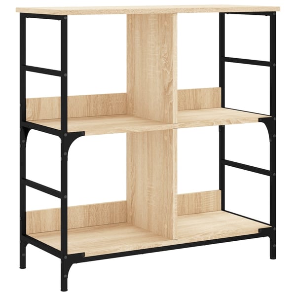vidaXL bogreol 78,5x33x82 cm konstrueret træ sonoma-eg