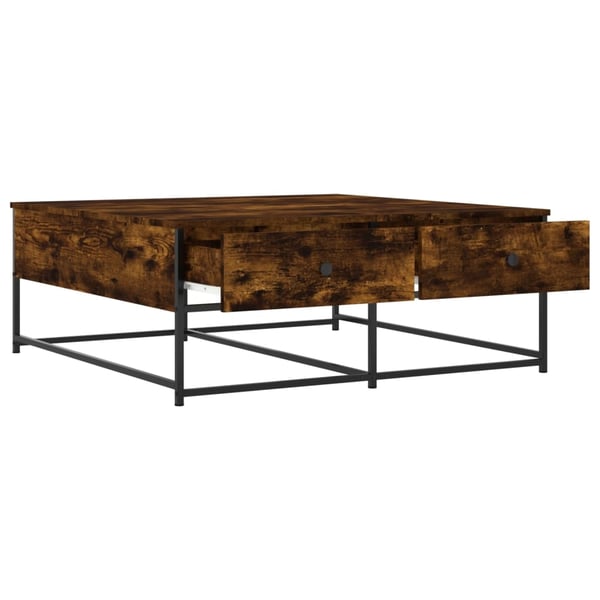 vidaXL Salongbord røkt eik 100x99x40 cm konstruert tre