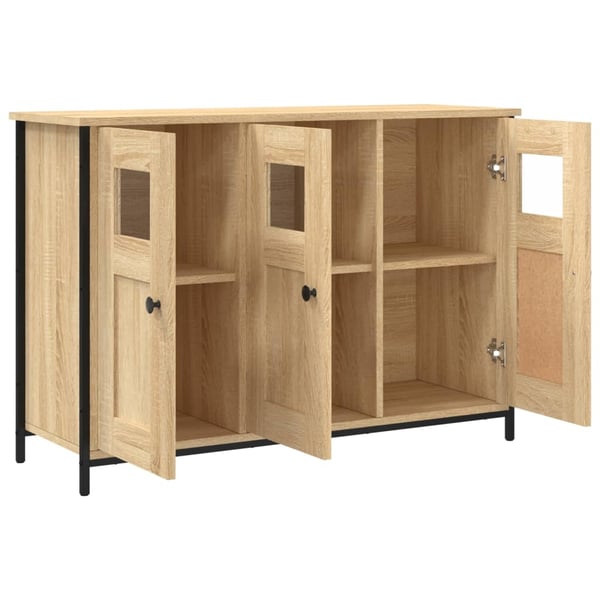 vidaXL Skjenk sonoma eik 100x35x70 cm konstruert tre