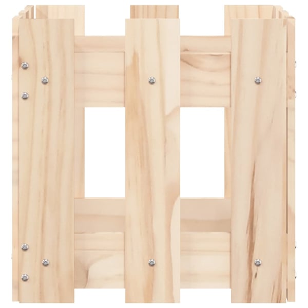vidaXL Plantekasse med gjerdedesign 30x30x30 cm heltre furu