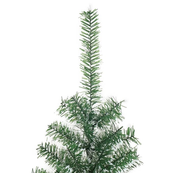 vidaXL Plastgran med snö grön 120 cm