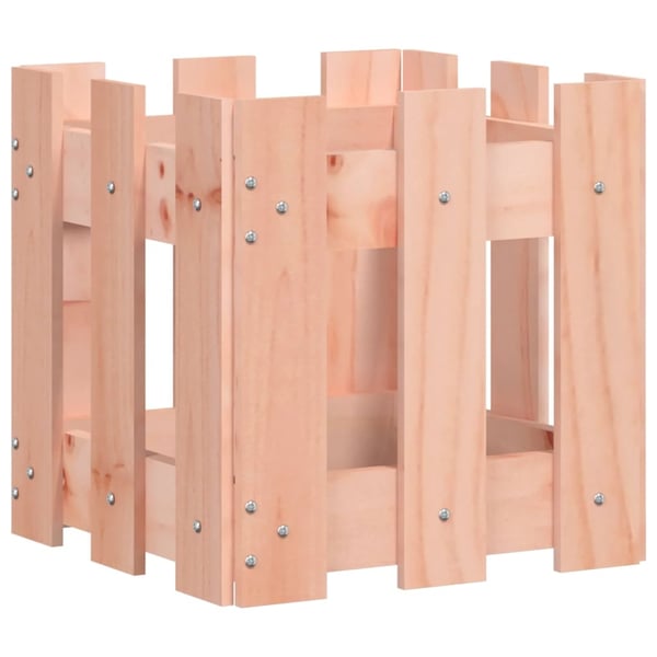 vidaXL Plantekasse med gjerdedesign 30x30x30 cm heltre douglasgran