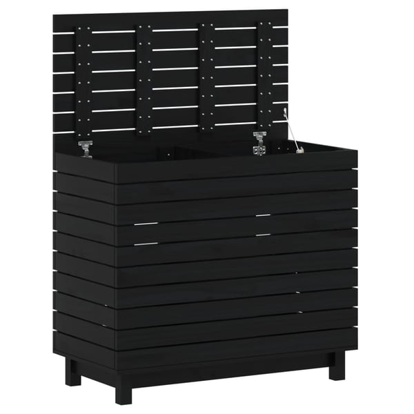 vidaXL vasketøjskurv 88,5x44x76 cm massivt fyrretræ