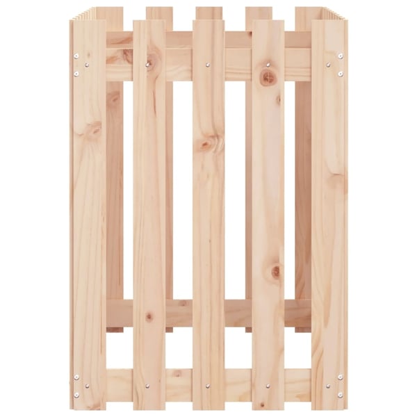 vidaXL højbed med stakitdesign 100x50x70 cm massivt fyrretræ