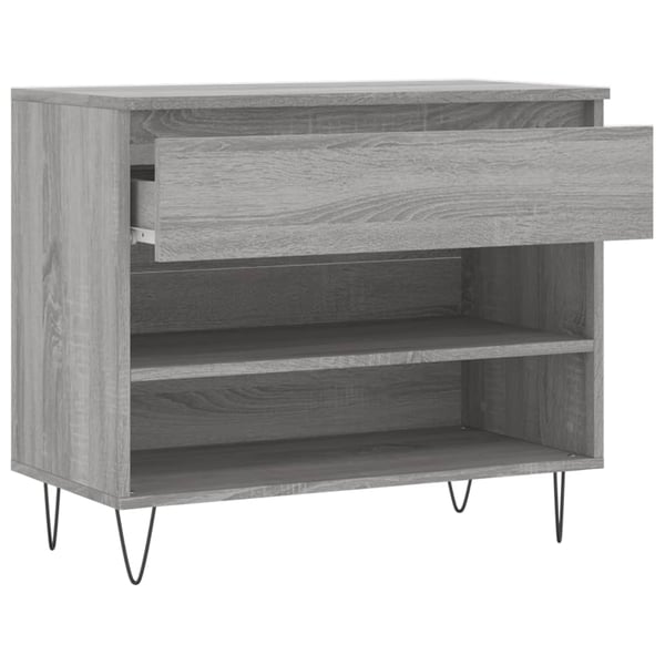 vidaXL Skoskap grå sonoma 70x36x60 cm konstruert tre