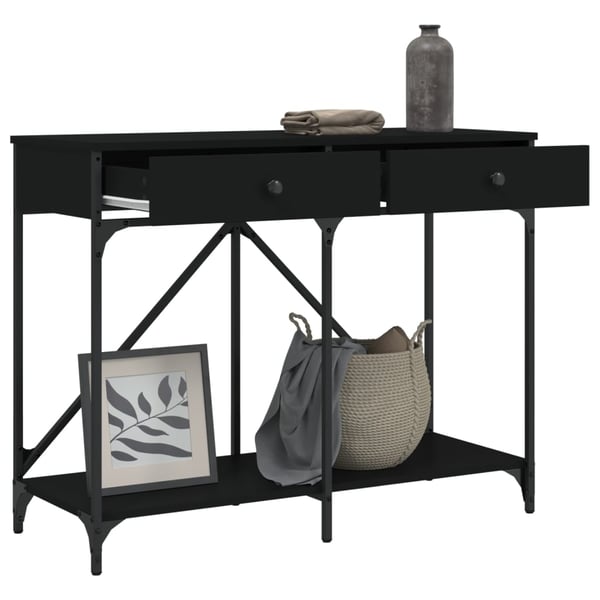 vidaXL konsolbord 100x39x78,5 cm konstrueret træ sort