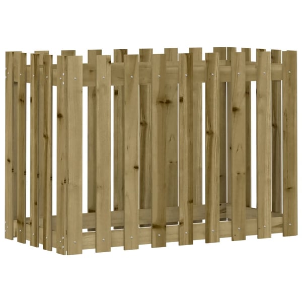 vidaXL Høybed med gjerdedesign 100x50x70 cm impregnert furu