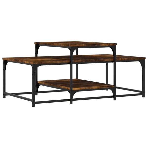 vidaXL Salongbord røkt eik 102x60x45 cm konstruert tre