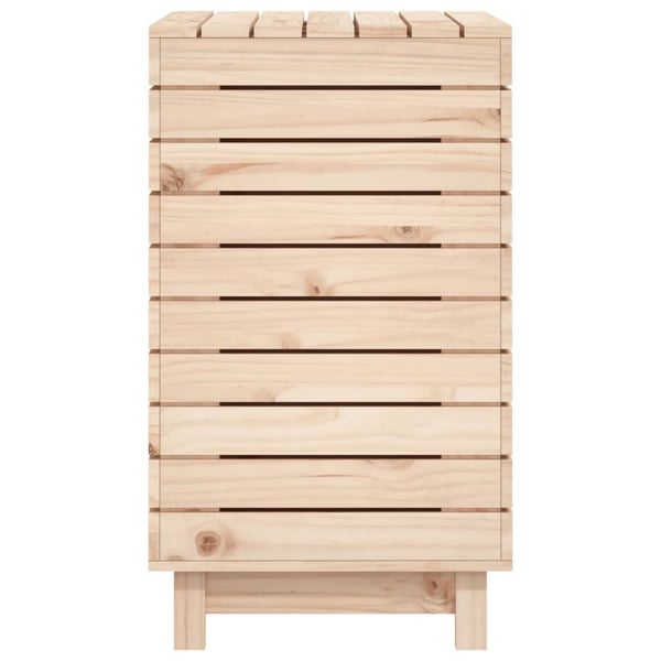 vidaXL vasketøjskurv 88,5x44x76 cm massivt fyrretræ