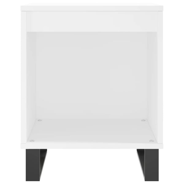 vidaXL Nattbord hvit 40x35x50 cm konstruert tre