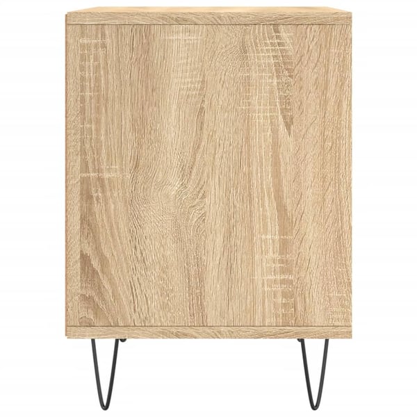 vidaXL sengeborde 2 stk. 40x35x50 cm konstrueret træ sonoma-eg