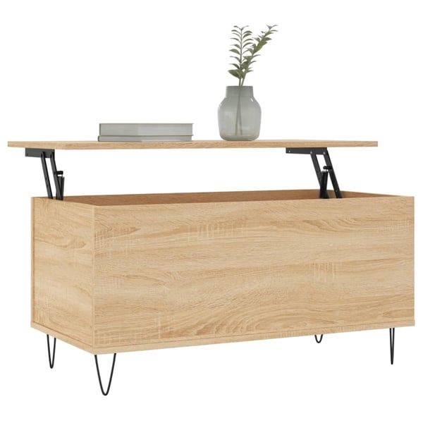 vidaXL Salongbord sonoma eik 90x44,5x45 cm konstruert tre