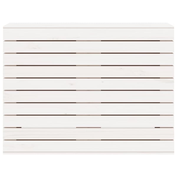 vidaXL vasketøjskurv 88,5x44x66 cm massivt fyrretræ hvid