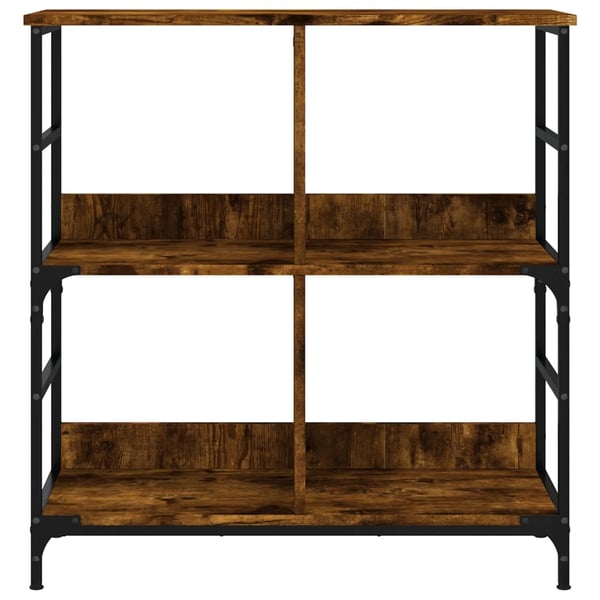 vidaXL bogreol 78,5x33x82 cm konstrueret træ røget egetræsfarve