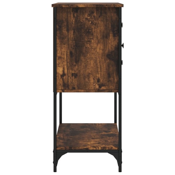 vidaXL Skjenk røkt eik 100x36x85 cm konstruert tre