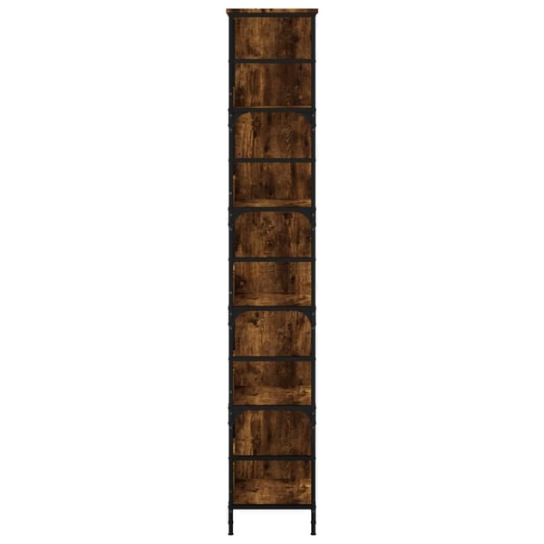 vidaXL bogreol 78,5x33x188,5 cm konstrueret træ røget egetræsfarve