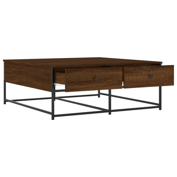 vidaXL Salongbord brun eik 100x99x40 cm konstruert tre