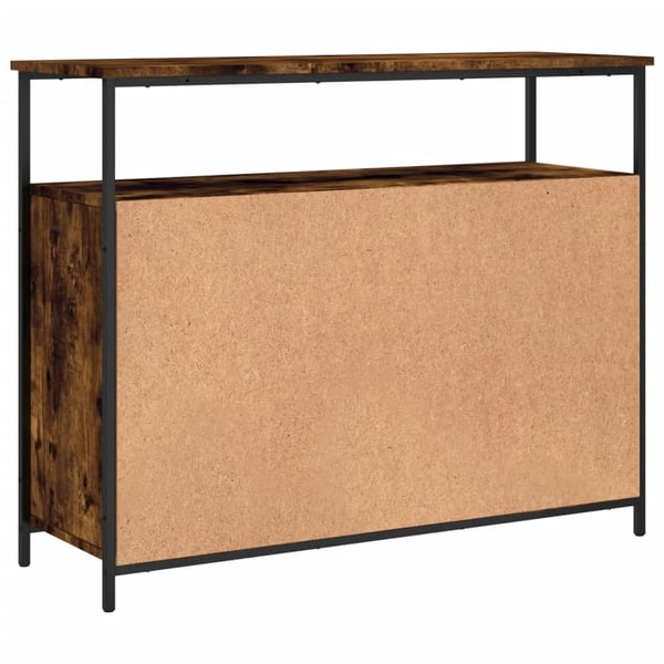 vidaXL Skjenk røkt eik 100x35x80 cm konstruert tre