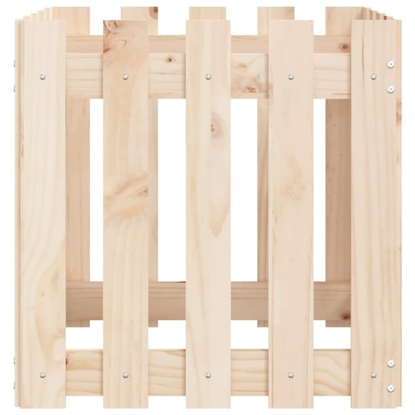 vidaXL Plantekasse med gjerdedesign 50x50x50 cm heltre furu