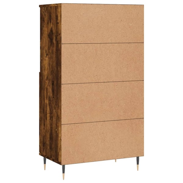 vidaXL Highboard røkt eik 60x36x110 cm konstruert tre