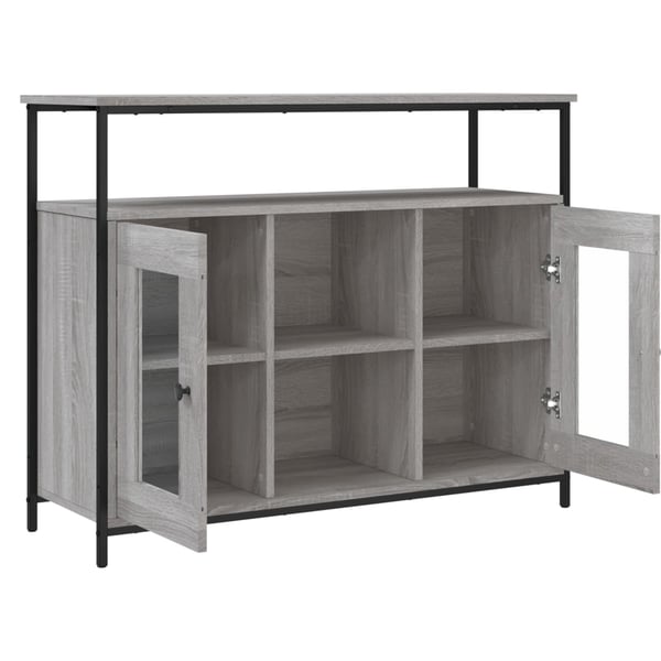 vidaXL Skjenk grå sonoma 100x35x80 cm konstruert tre