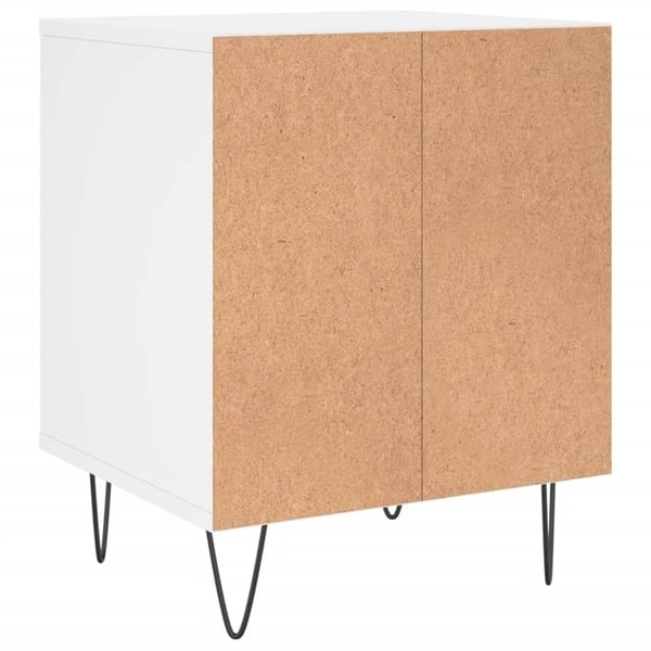 vidaXL sengebord 40x35x50 cm konstrueret træ hvid