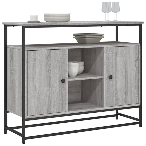 vidaXL Senkki harmaa Sonoma 100x35x80 cm tekninen puu