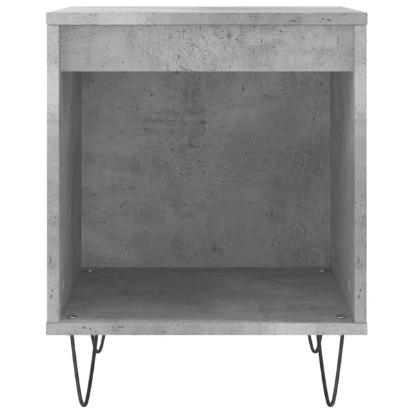 vidaXL Nattbord 2 stk betonggrå 40x35x50 cm konstruert tre