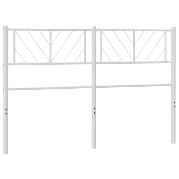 vidaXL Utskiftbar sengegavl i metall hvit 120 cm