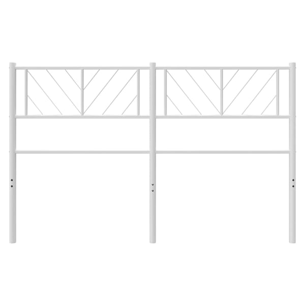 vidaXL Utskiftbar sengegavl i metall hvit 120 cm