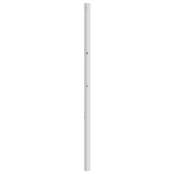 vidaXL Utskiftbar sengegavl i metall hvit 120 cm
