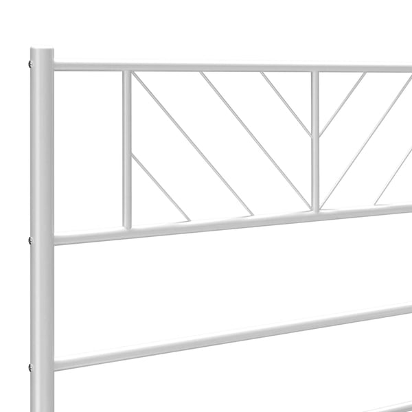 vidaXL Utskiftbar sengegavl i metall hvit 120 cm