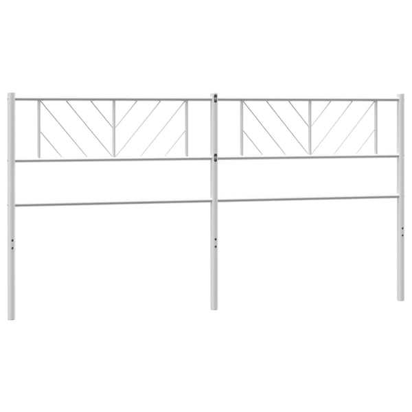 vidaXL Utskiftbar sengegavl i metall hvit 200 cm