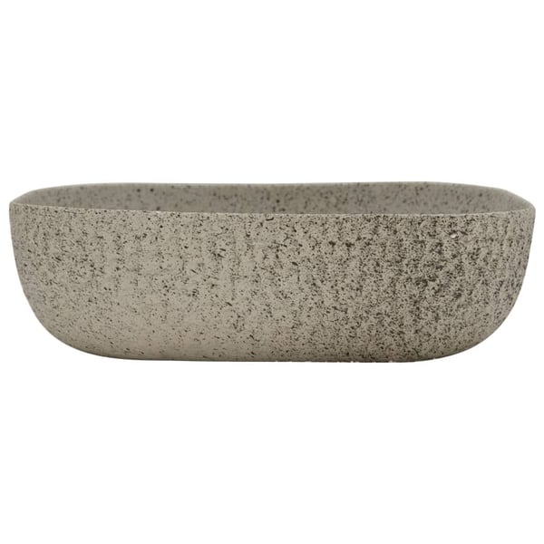 vidaXL Benkeservant grå rektangulær 48x37,5x13,5 cm keramikk