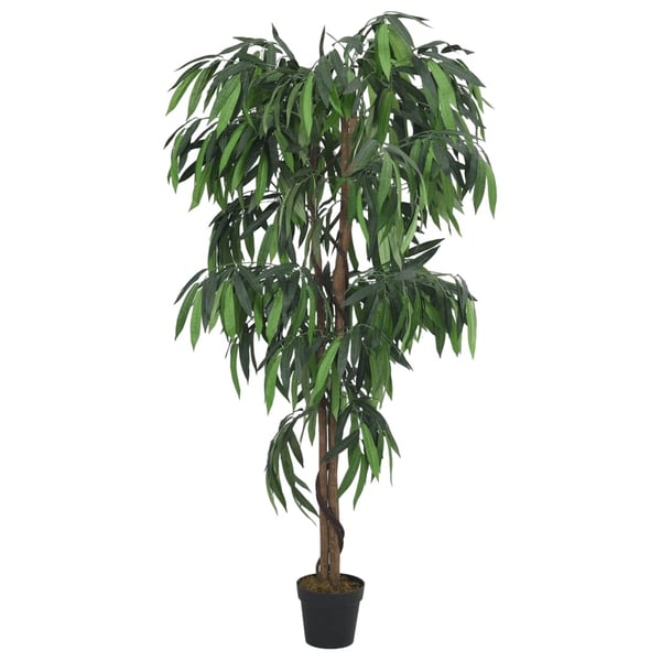 vidaXL kunstigt mangotræ 900 blade 180 cm grøn