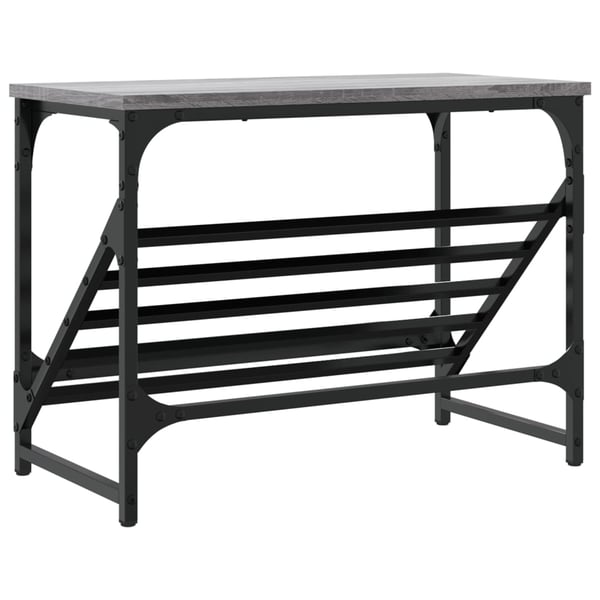 vidaXL Skohylle grå sonoma 60x30x45 cm konstruert tre