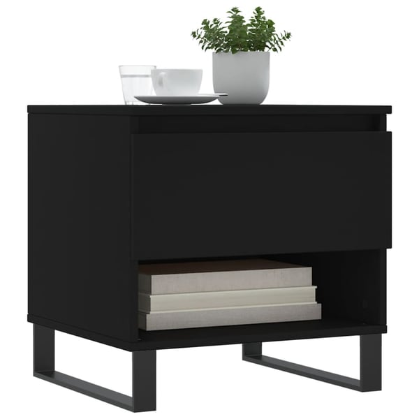 vidaXL sofabord 50x46x50 cm konstrueret træ sort