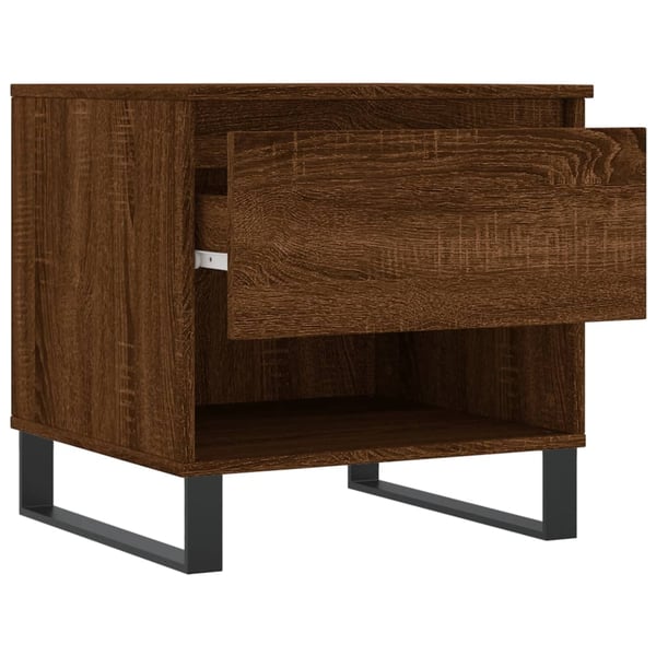 vidaXL sofabord 50x46x50 cm konstrueret træ brun egetræsfarve
