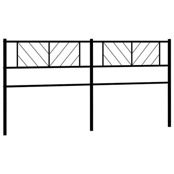 vidaXL Utskiftbar sengegavl i metall svart 200 cm