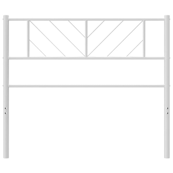 vidaXL Utskiftbar sengegavl i metall hvit 75 cm