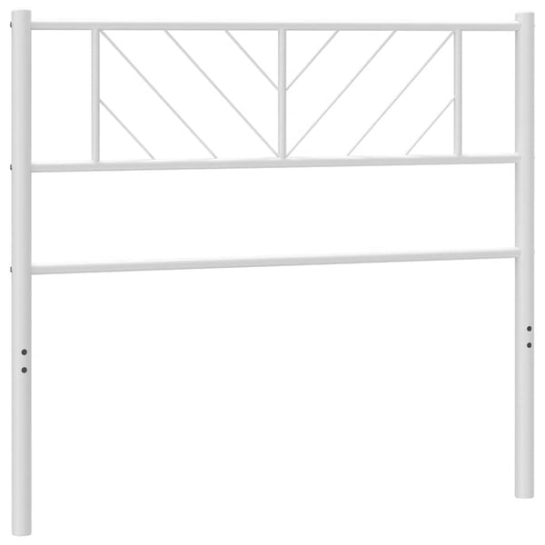 vidaXL Utskiftbar sengegavl i metall hvit 75 cm