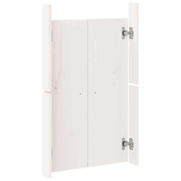 vidaXL Utekjøkkendører MEPPEL hvit 50x9x82 cm heltre furu