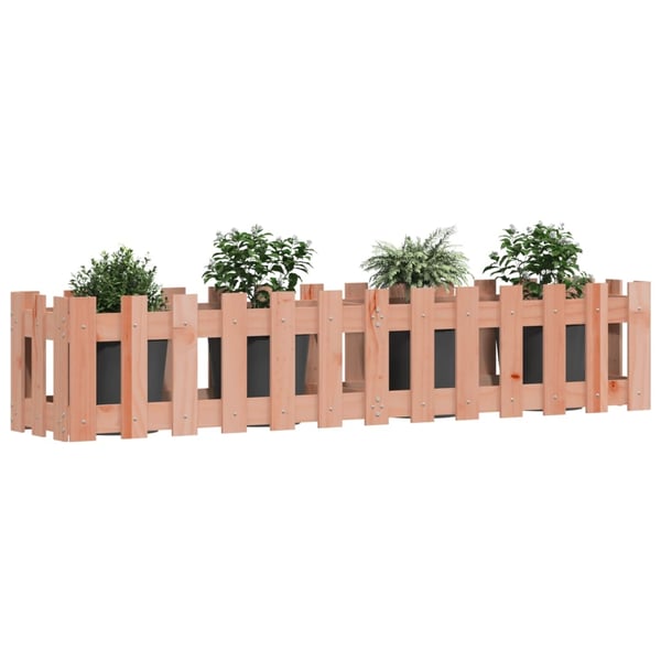 vidaXL Høybed med gjerdedesign 150x30x30 cm heltre douglasgran