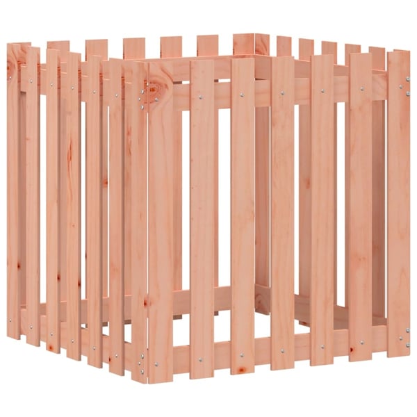 vidaXL Plantekasse med gjerdedesign 70x70x70 cm heltre douglasgran